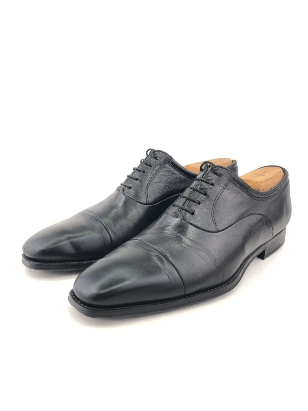 Magnanni Federico Black Leather Dress Oxford Shoes 9.5 D